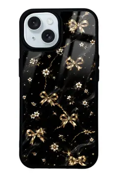 Altın Fiyonk desenli telefon kılıfı