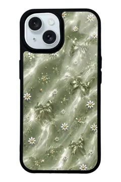 Yeşil Fiyonk desenli telefon kılıfı