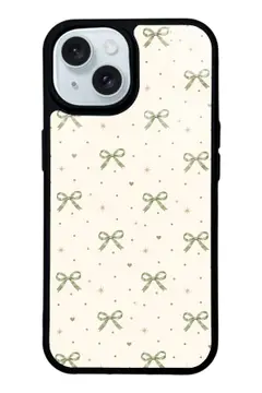 Fildişi Fiyonk desenli telefon kılıfı