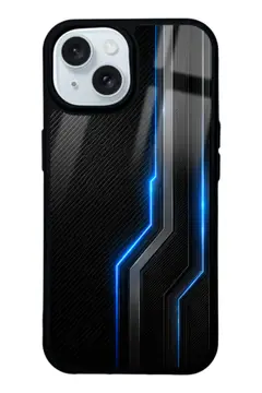 Gök Mavisi Karbon desenli telefon kılıfı