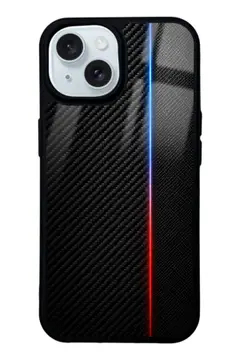 Mavi Kırmızı Karbon desenli telefon kılıfı