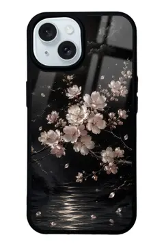 Ay Işığı Sakura desenli telefon kılıfı