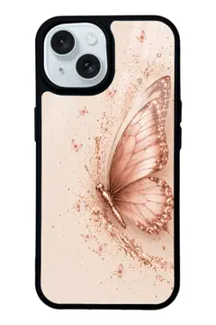 Pudra Kelebek desenli telefon kılıfı
