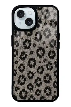 Gri Leopar desenli telefon kılıfı