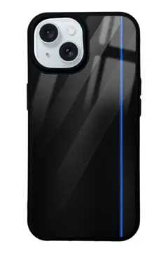 Çelik Mavisi Şerit desenli telefon kılıfı