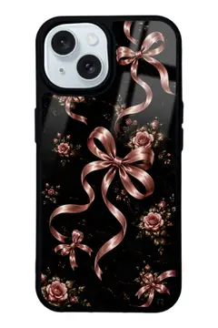 Pembe Kurdele desenli telefon kılıfı