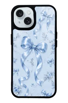 Buz Mavisi Fiyonk desenli telefon kılıfı