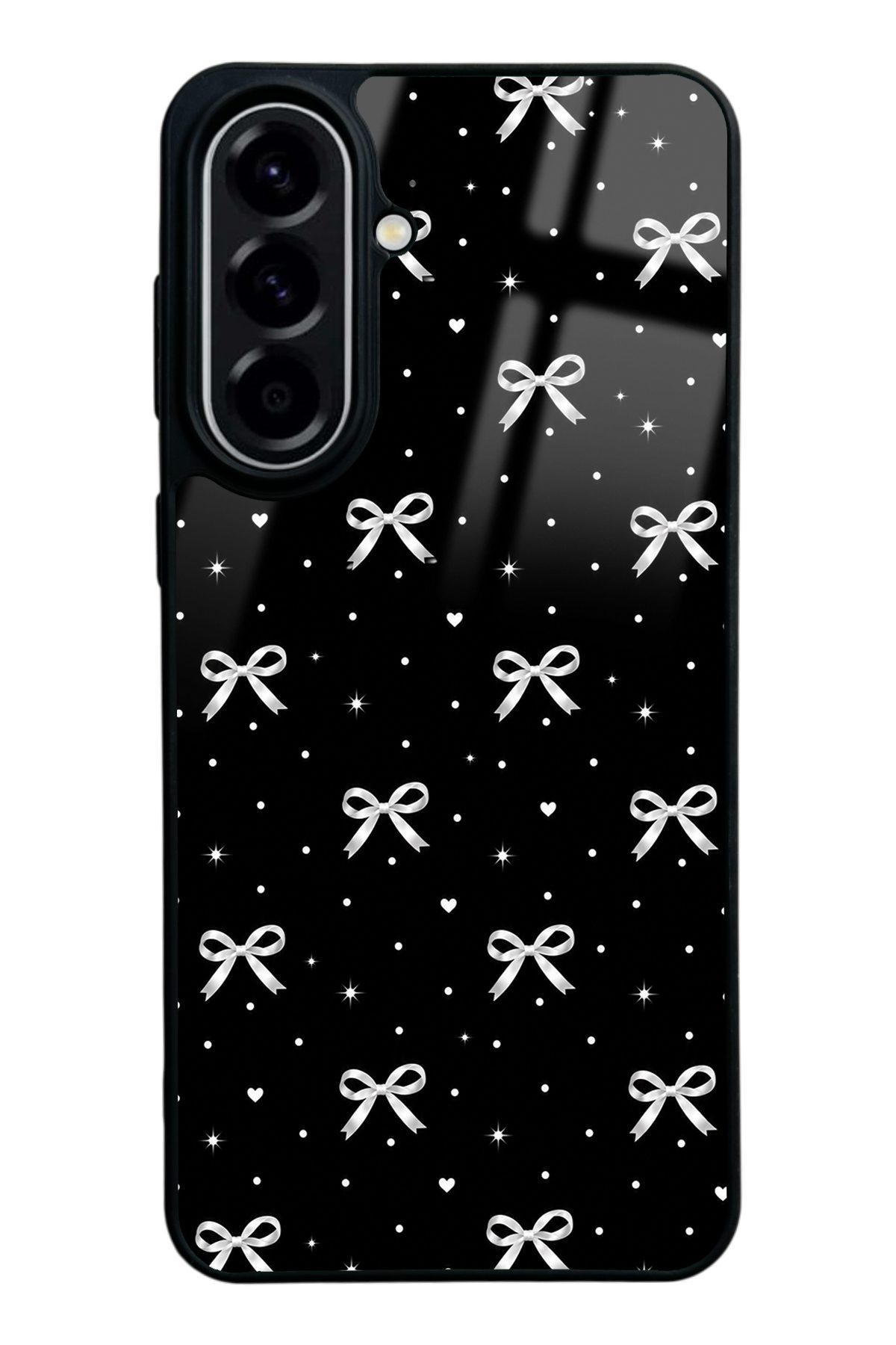 Beyaz Fiyonk desenli telefon kılıfı — Samsung A57
