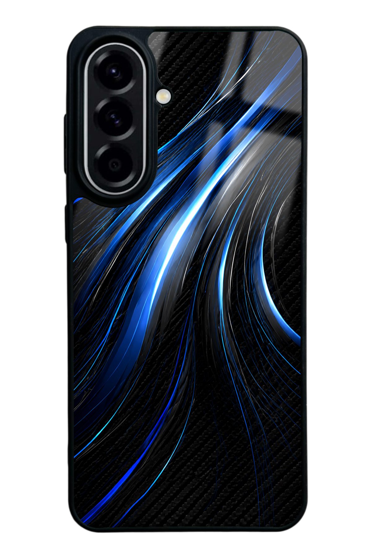 Gümüş Karbon desenli telefon kılıfı — Samsung A57