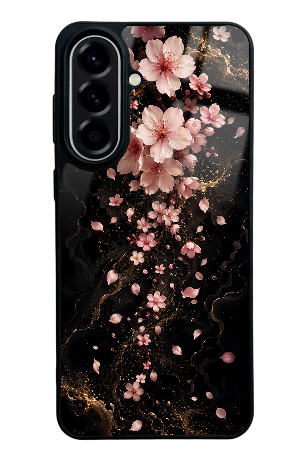 Pembe Sakura desenli telefon kılıfı — Samsung A57