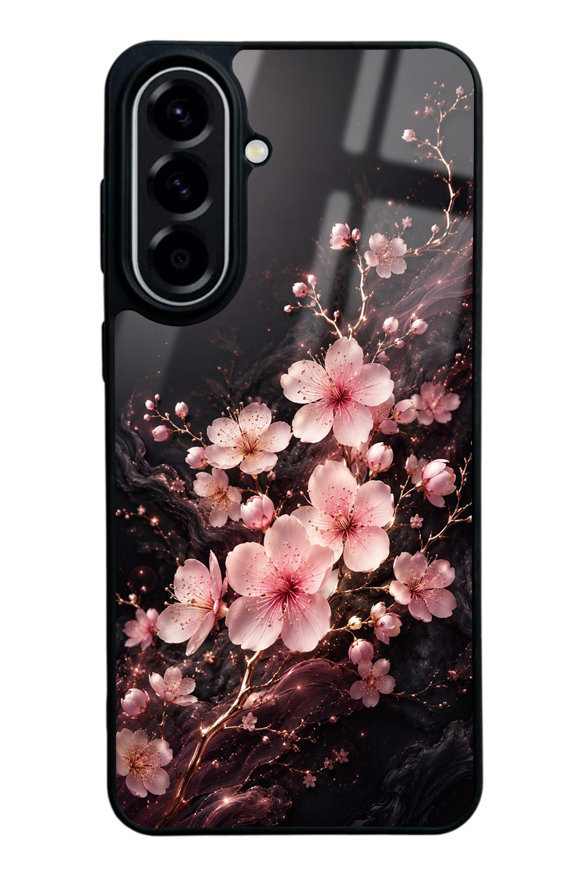 Mürdüm Sakura desenli telefon kılıfı — Samsung A57