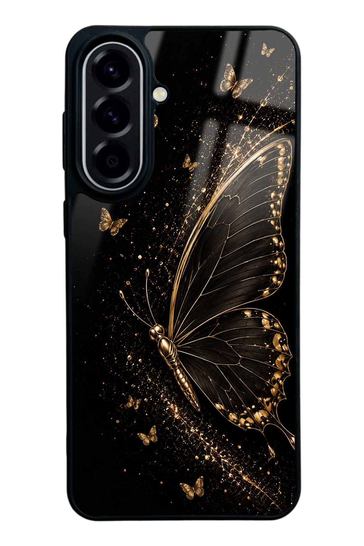 Altın Kelebek desenli telefon kılıfı — Samsung A57