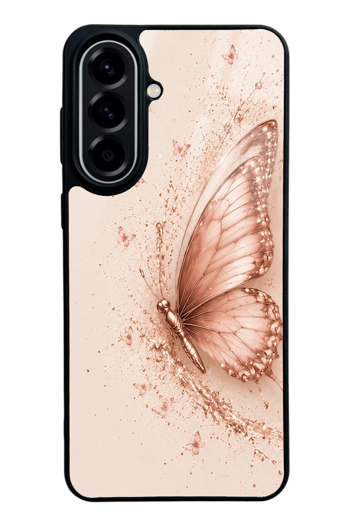 Pudra Kelebek desenli telefon kılıfı — Samsung A57
