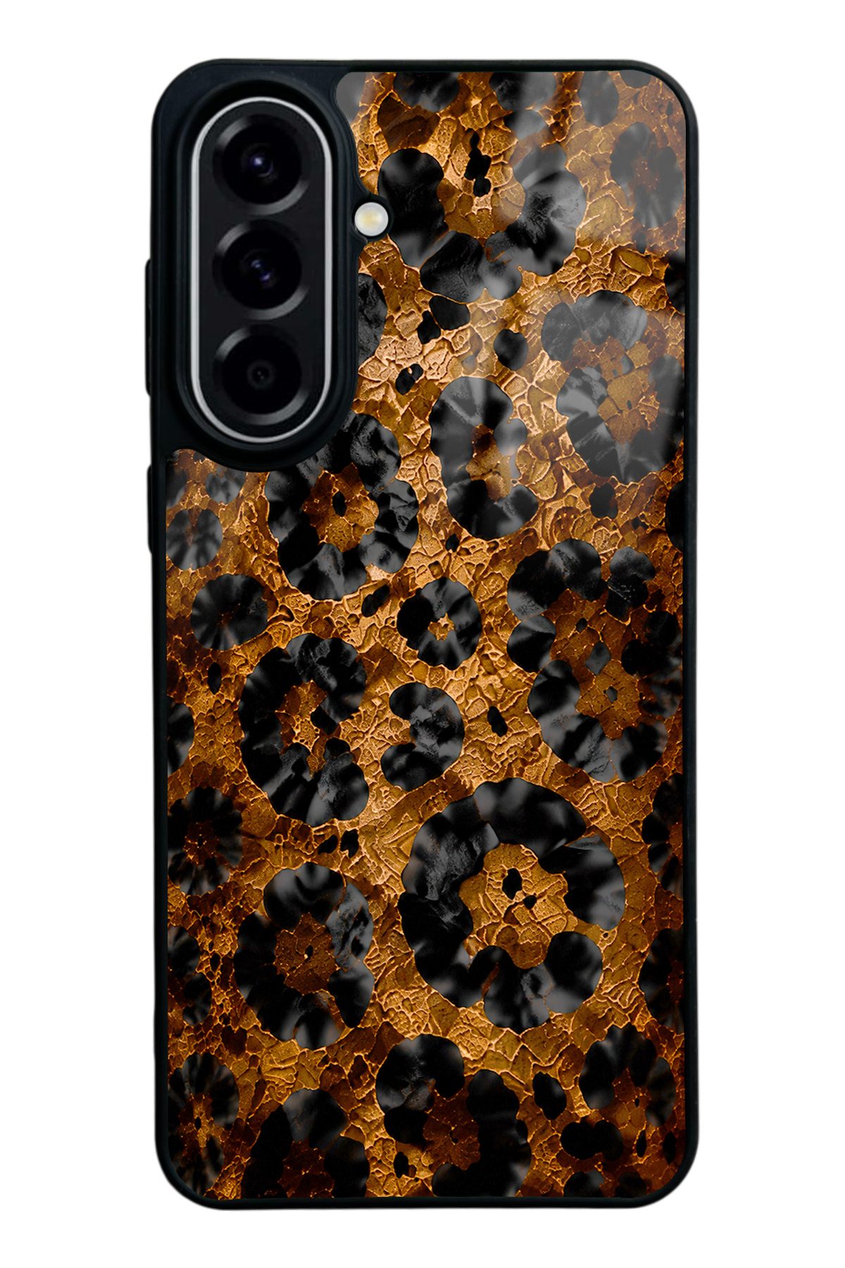 Bakır Leopar desenli telefon kılıfı — Samsung A57