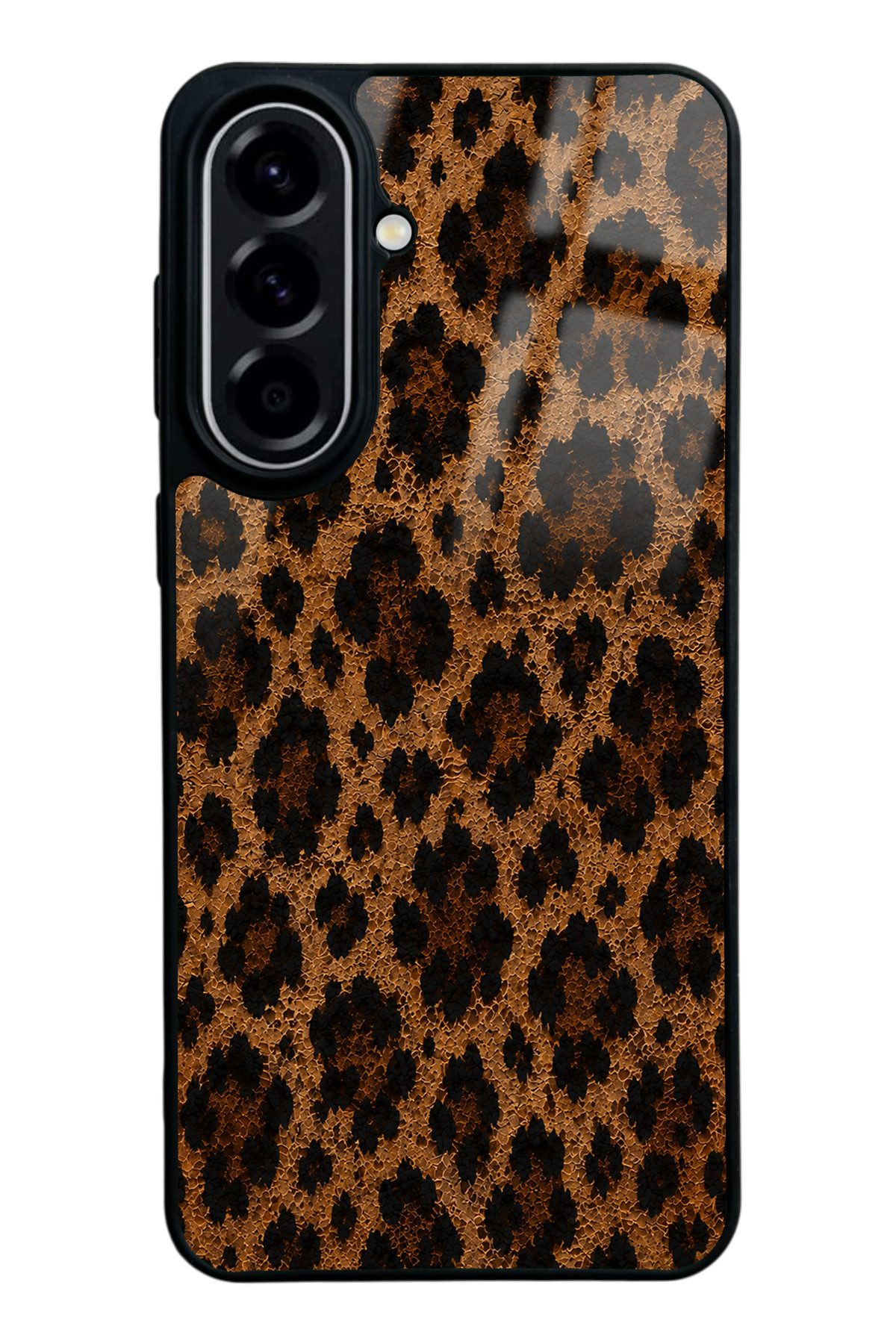 Kestane Leopar desenli telefon kılıfı — Samsung A57