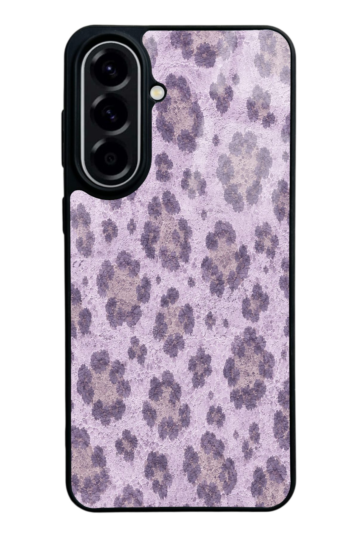 Lila Leopar desenli telefon kılıfı — Samsung A57