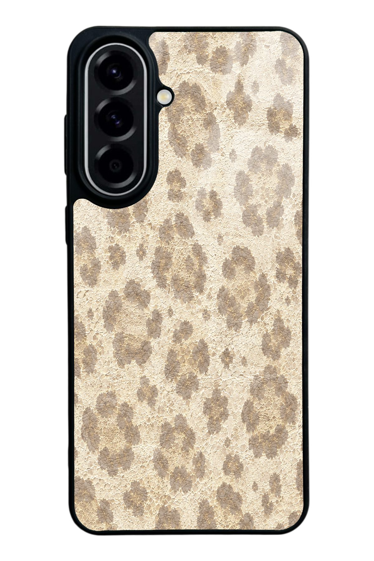 Bej Leopar desenli telefon kılıfı — Samsung A57