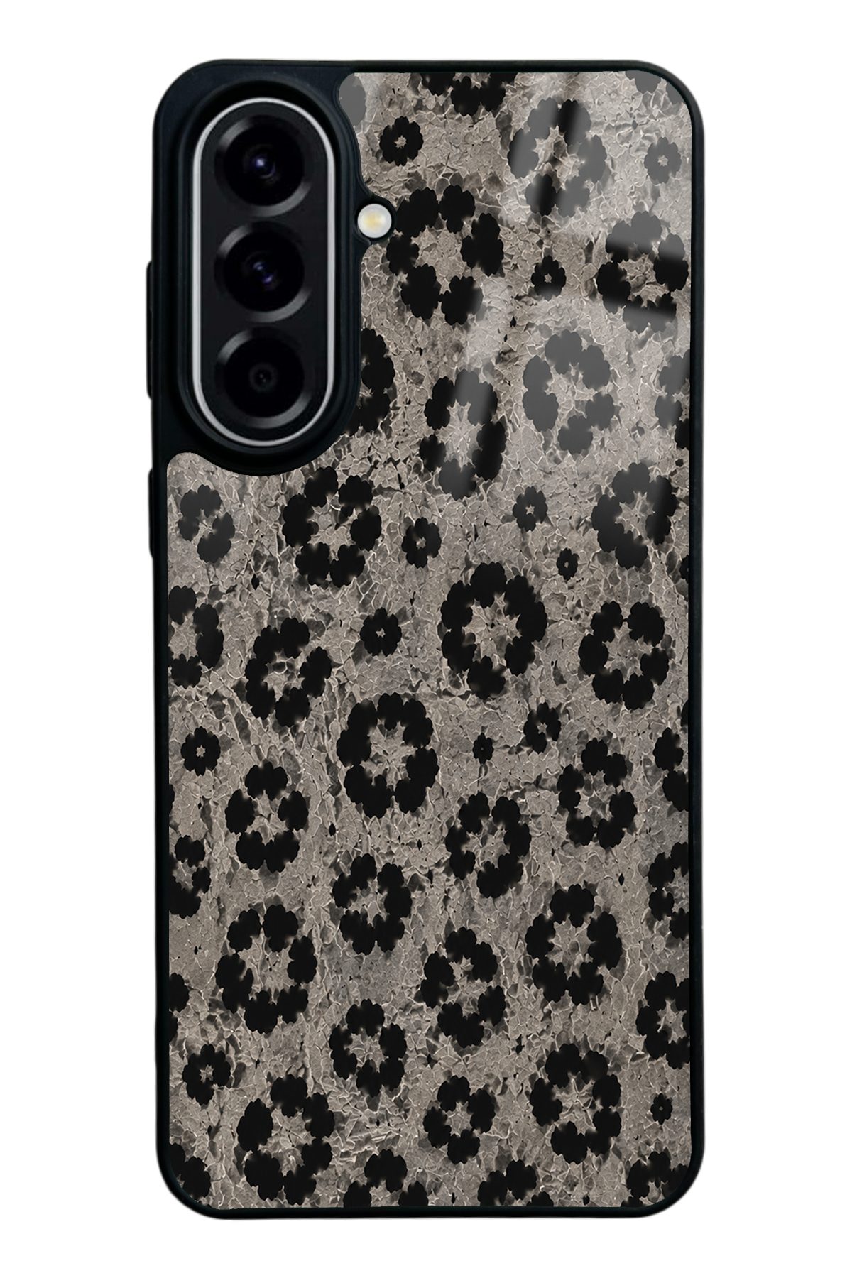 Gri Leopar desenli telefon kılıfı — Samsung A57