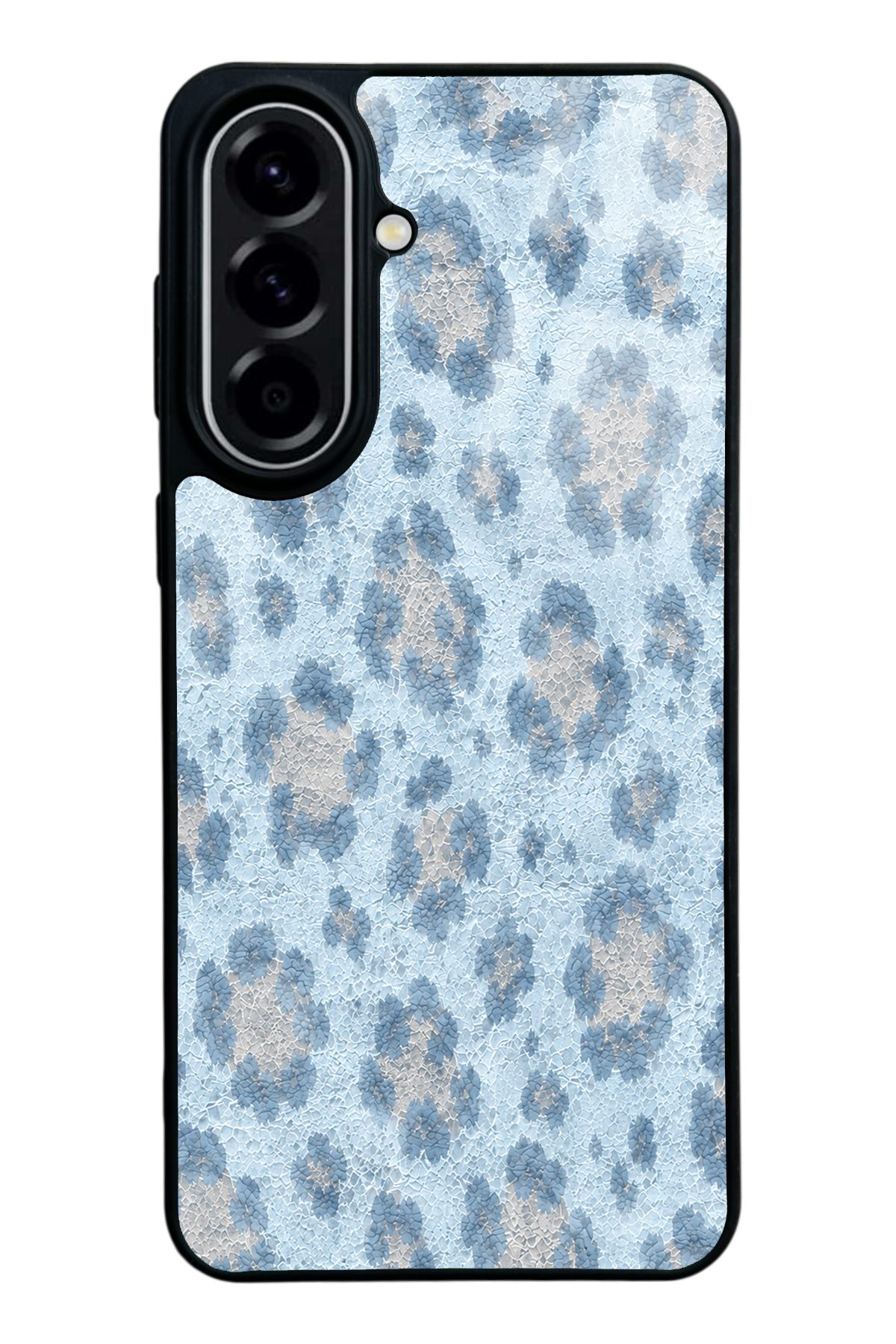Buz Mavisi Leopar desenli telefon kılıfı — Samsung A57