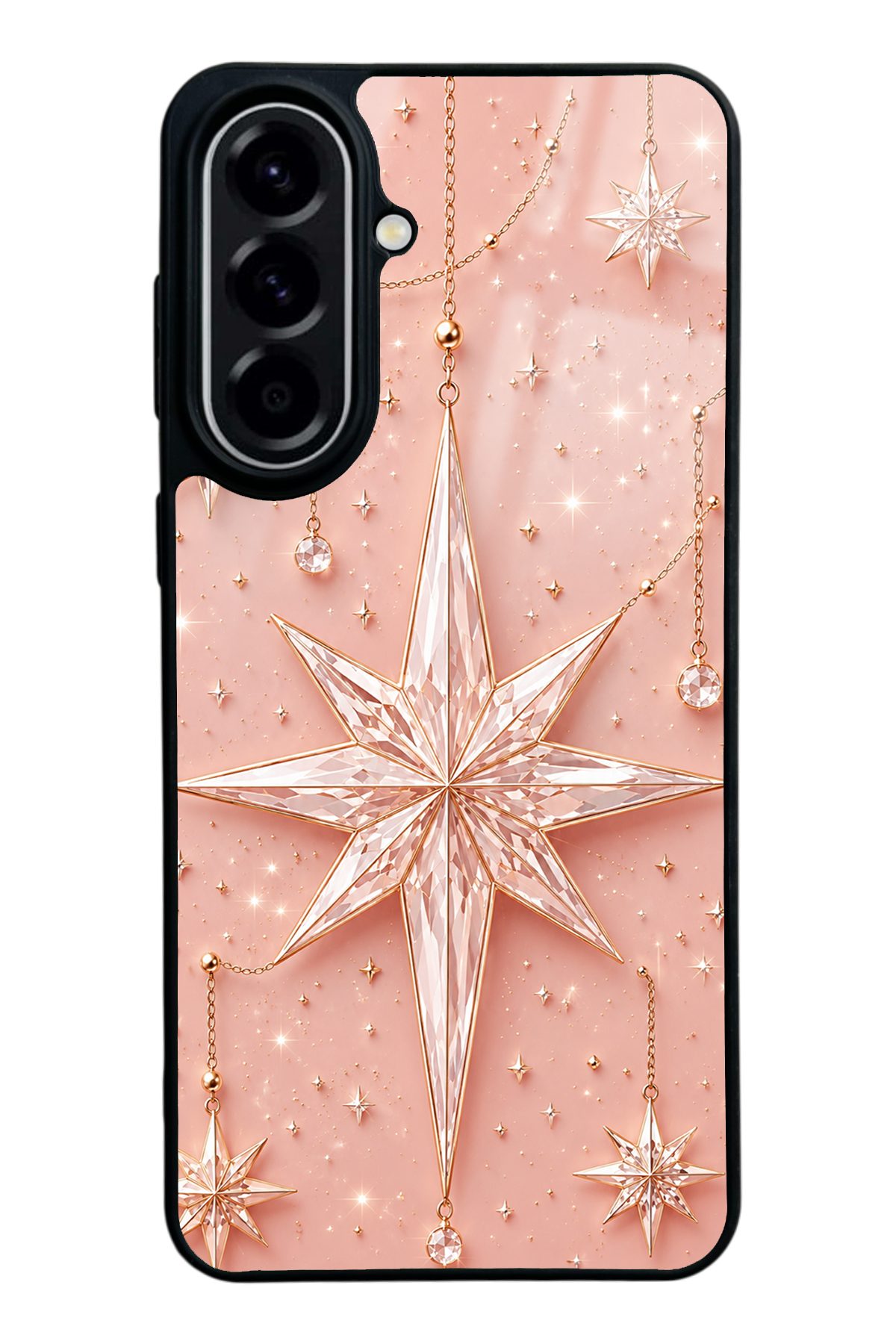 Pembe Yıldız takı desenli telefon kılıfı — Samsung A57