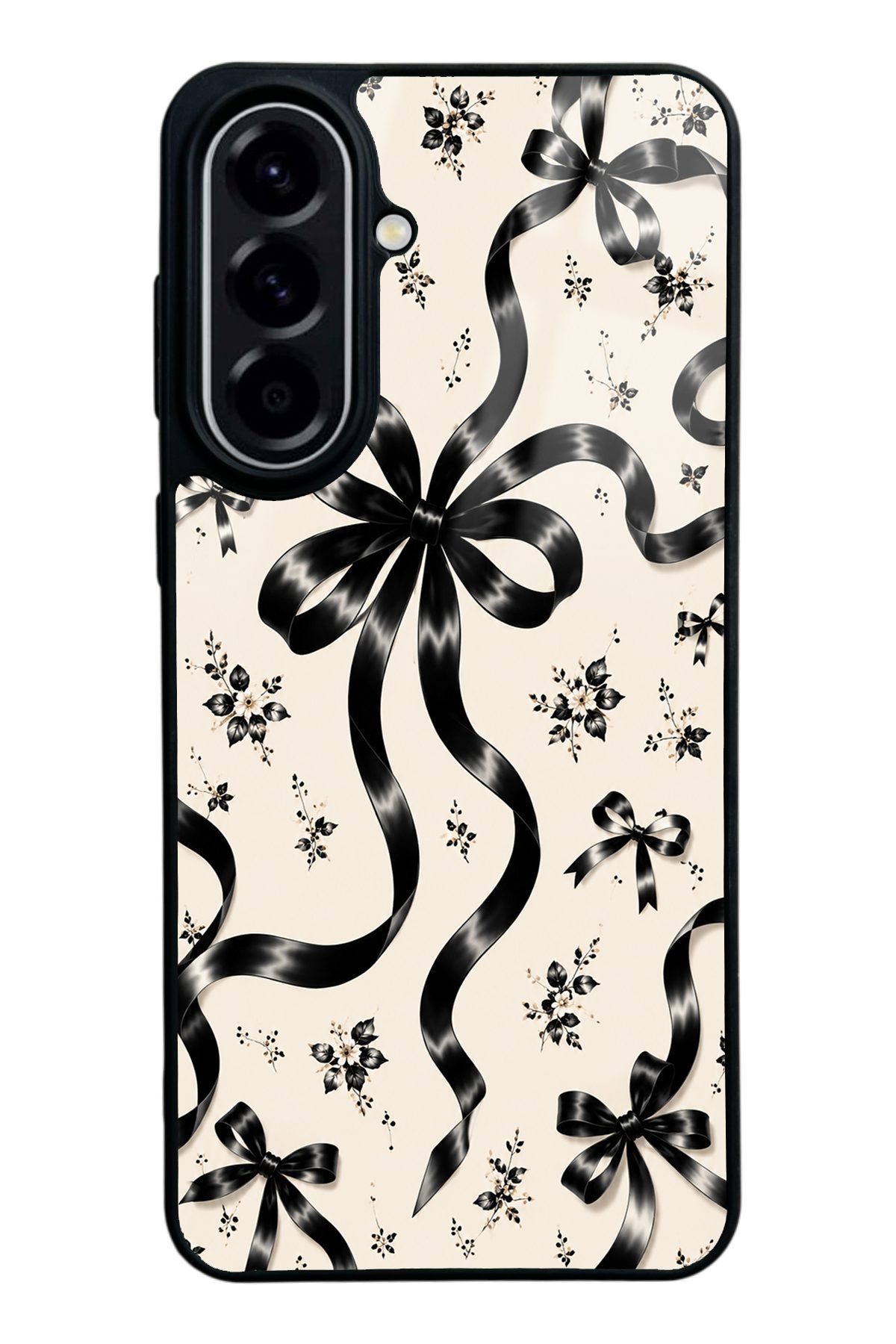 Siyah Kurdele desenli telefon kılıfı — Samsung A57