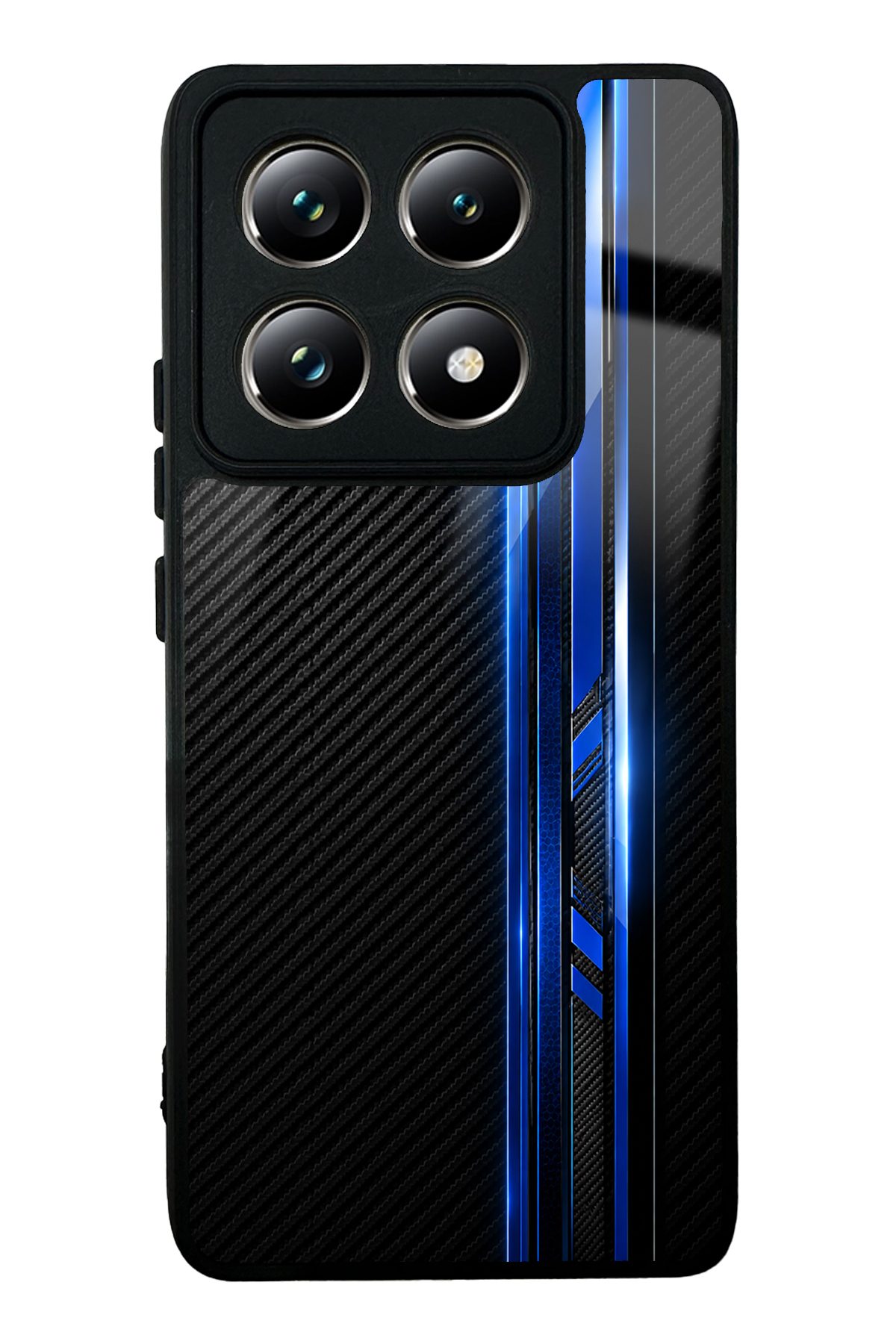Mavi Karbon desenli telefon kılıfı — Xiaomi Mi 14T Pro