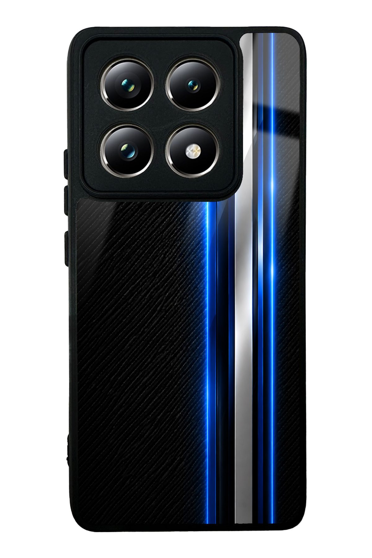 Beyaz Karbon desenli telefon kılıfı — Xiaomi Mi 14T Pro