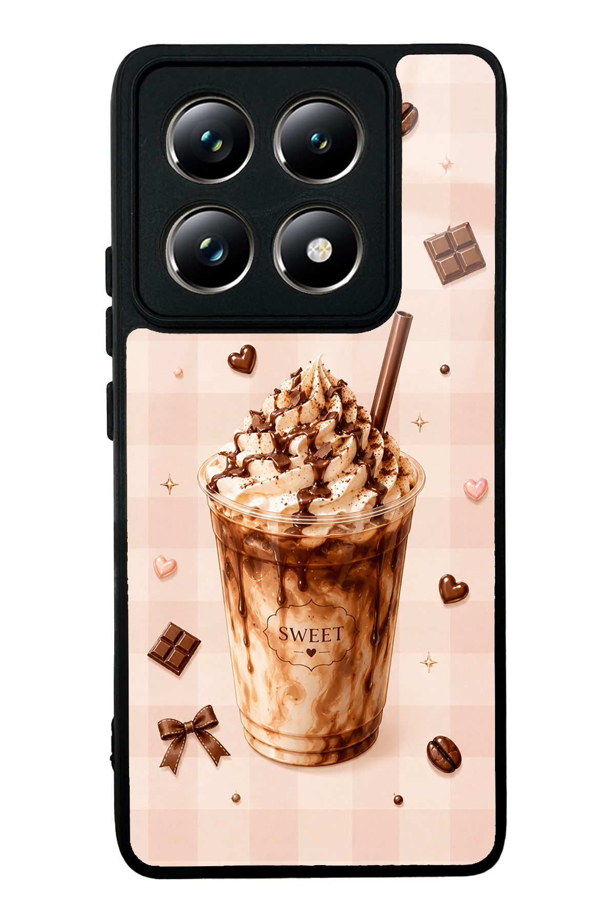 SWEET Frappe kahve temalı telefon kılıfı — Xiaomi Mi 14T Pro