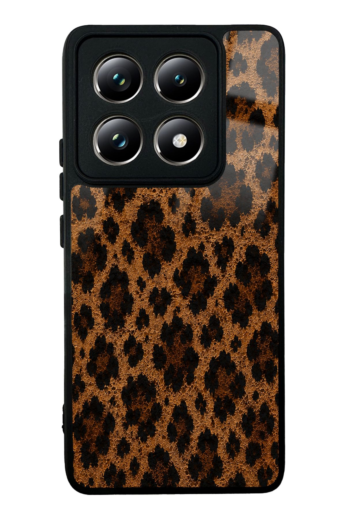 Kestane Leopar desenli telefon kılıfı — Xiaomi Mi 14T Pro