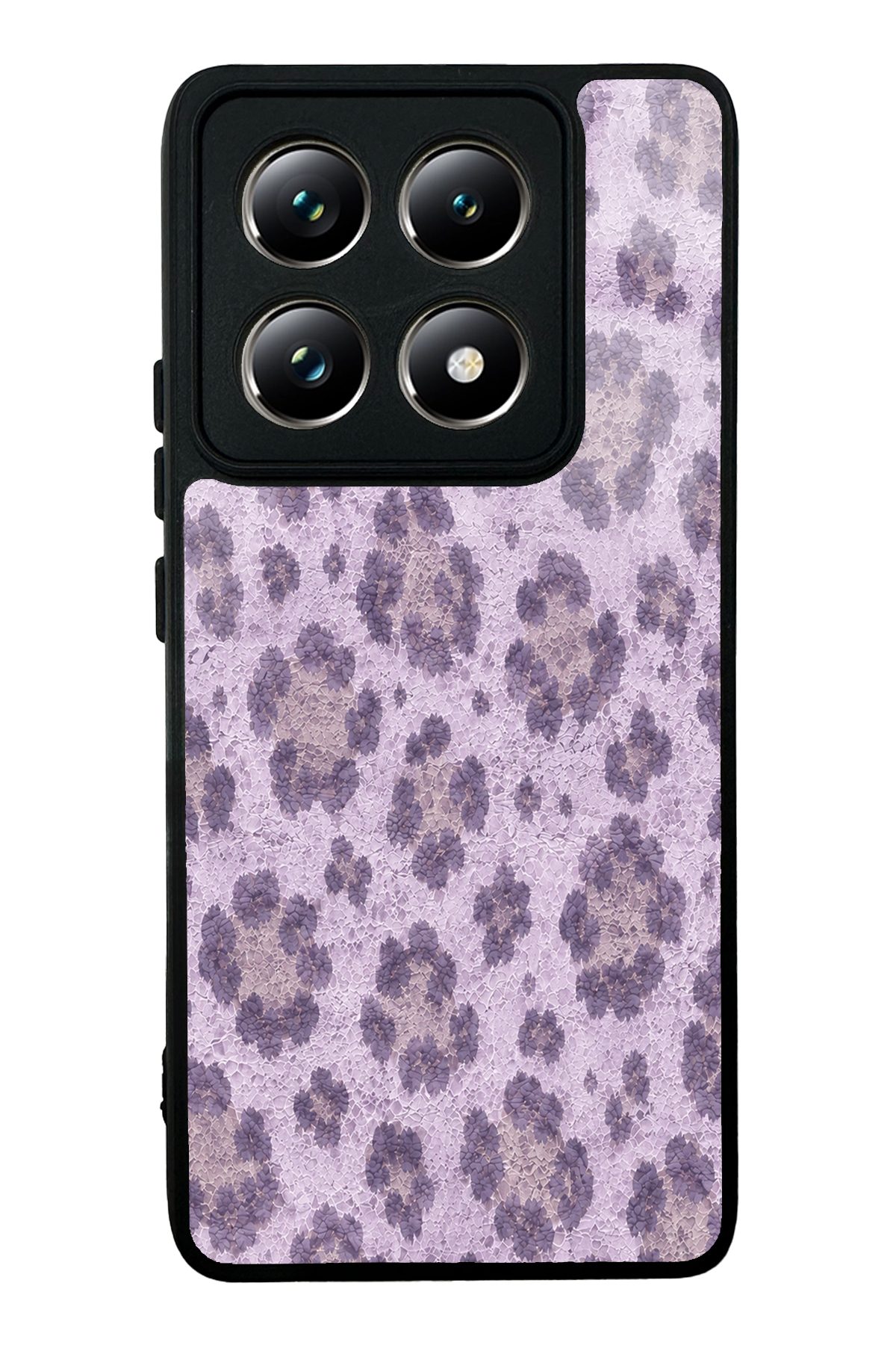 Lila Leopar desenli telefon kılıfı — Xiaomi Mi 14T Pro