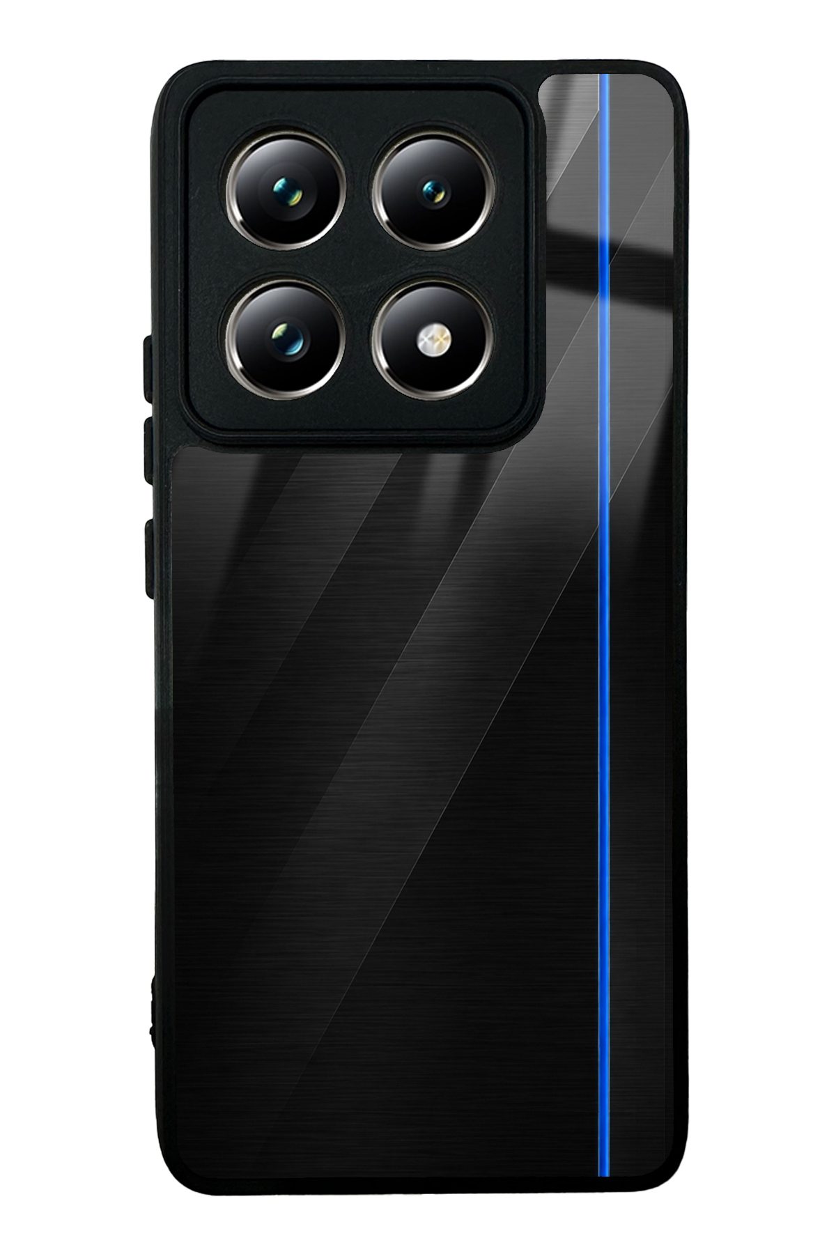 Çelik Mavisi Şerit desenli telefon kılıfı — Xiaomi Mi 14T Pro