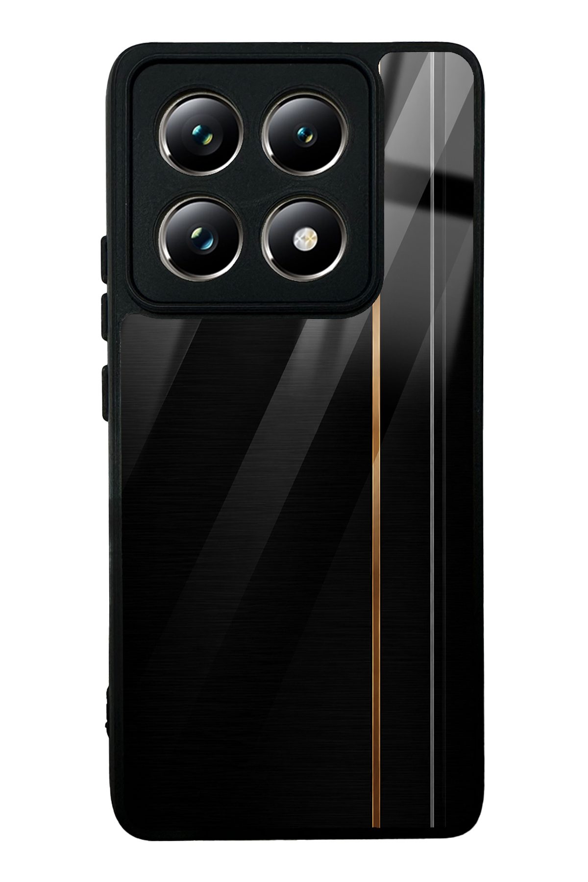 Altın Gümüş Şerit desenli telefon kılıfı — Xiaomi Mi 14T Pro